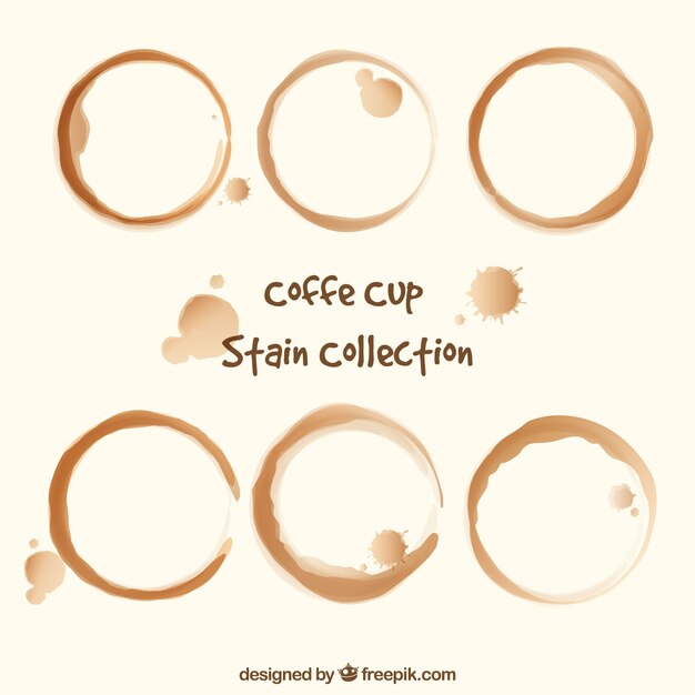 現実的なコーヒーカップの汚れのコレクション