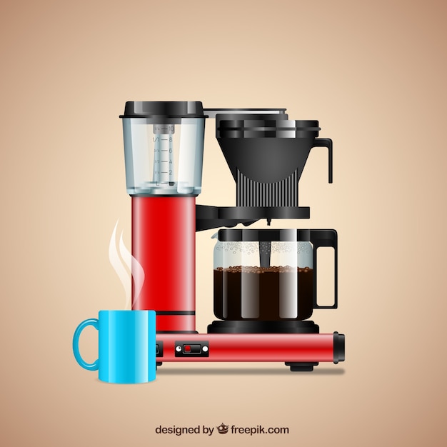 Free vector realistic coffee maker