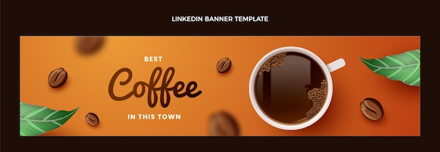 Realistic coffee shop template