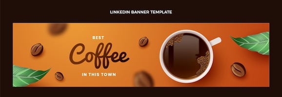 Realistic coffee shop template