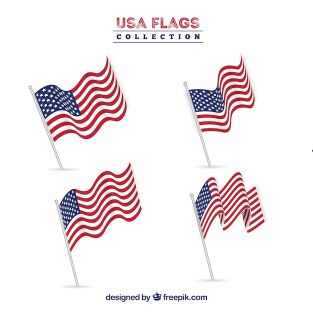 미국 국기의 현실적인 컬렉션