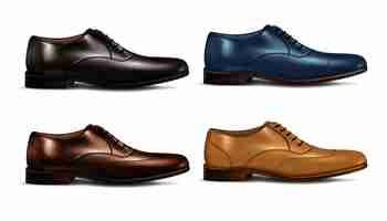 Free vector realistic color men's shoes set