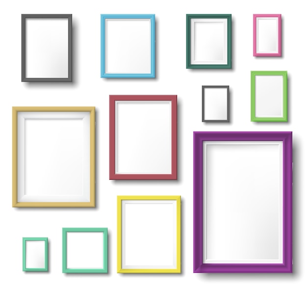 Realistic color photo frame