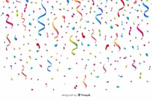 Free vector realistic colorful confetti background