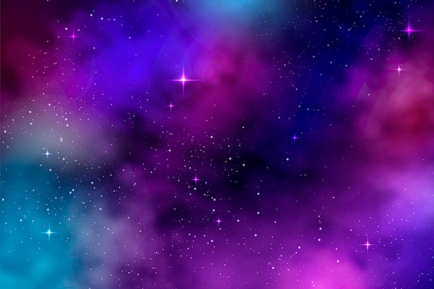 Realistic colorful galaxy background