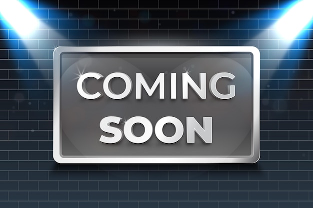 Free vector realistic coming soon background