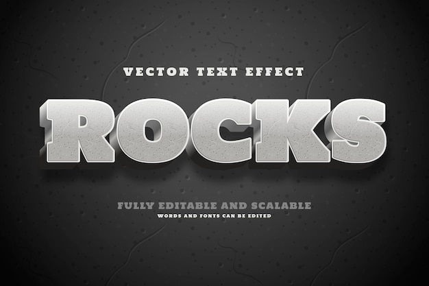 Realistic concrete text effect Free Vector