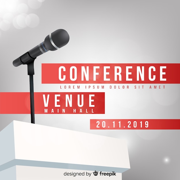 Free vector realistic conference podium background