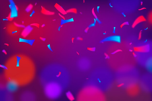 Realistic confetti background