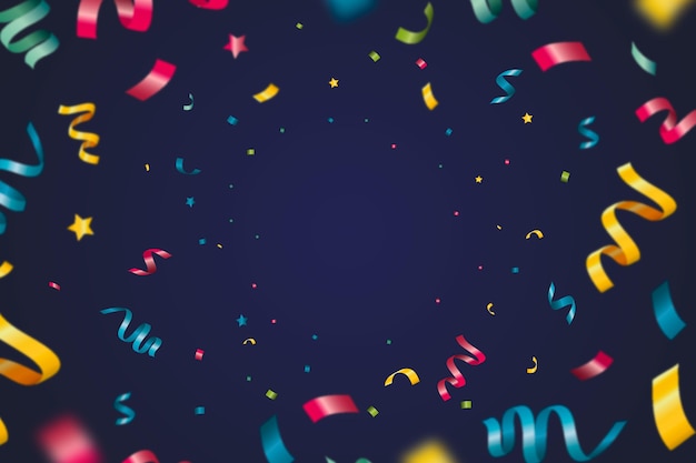 Realistic confetti background