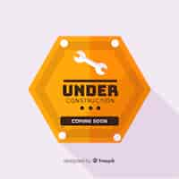 Free vector realistic under construction sign background