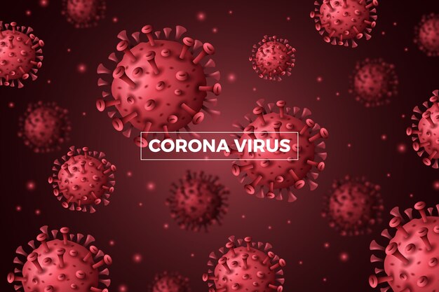 현실적인 코로나 바이러스 배경 개념