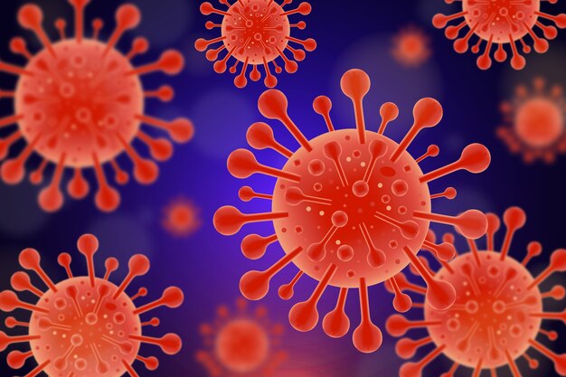 Realistic coronavirus background