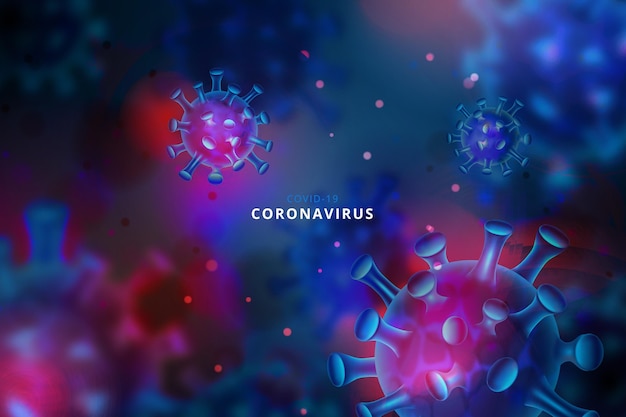 Vettore gratuito sfondo realistico di coronavirus