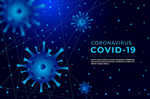 Vettore gratuito realistico concetto di coronavirus