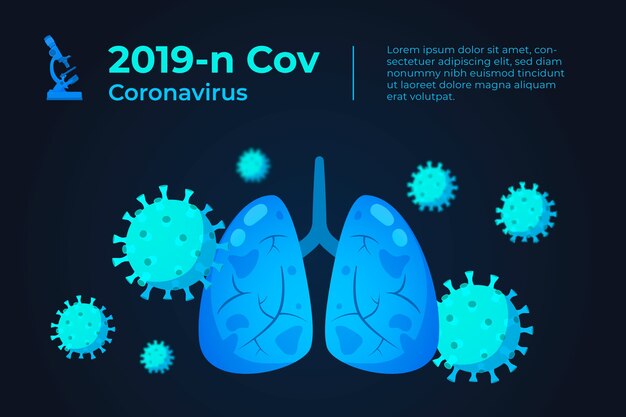 Realistic coronavirus concept