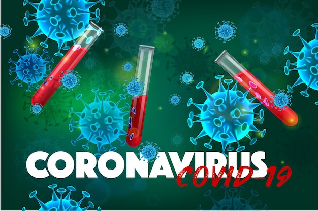 Realistic coronavirus illustration