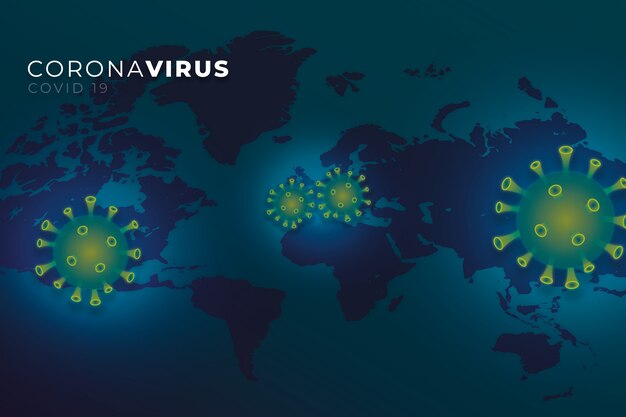 Реалистичная карта коронавируса