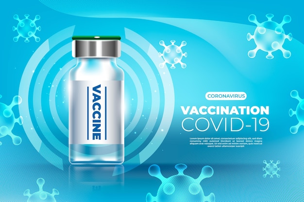 Realistic coronavirus vaccine wallpaper