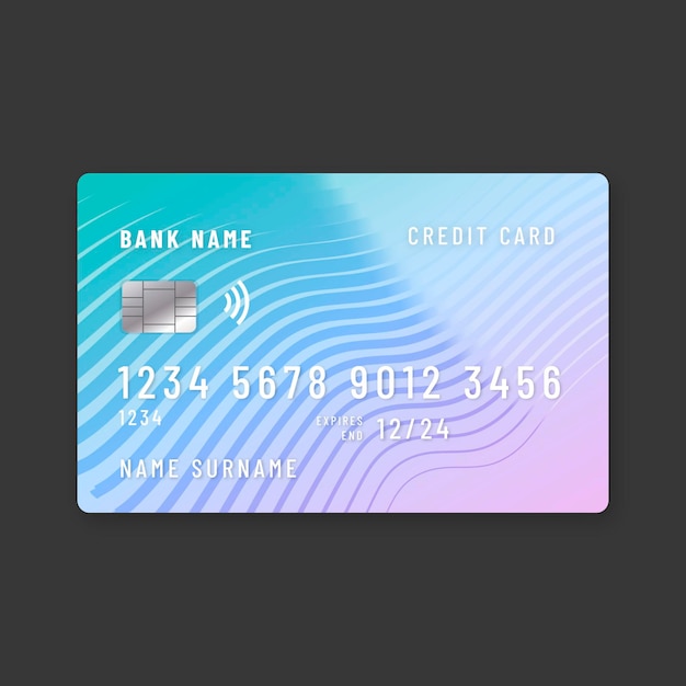 Vettore gratuito design realistico della carta di credito