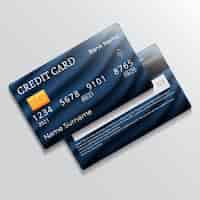 Free vector realistic credit card design