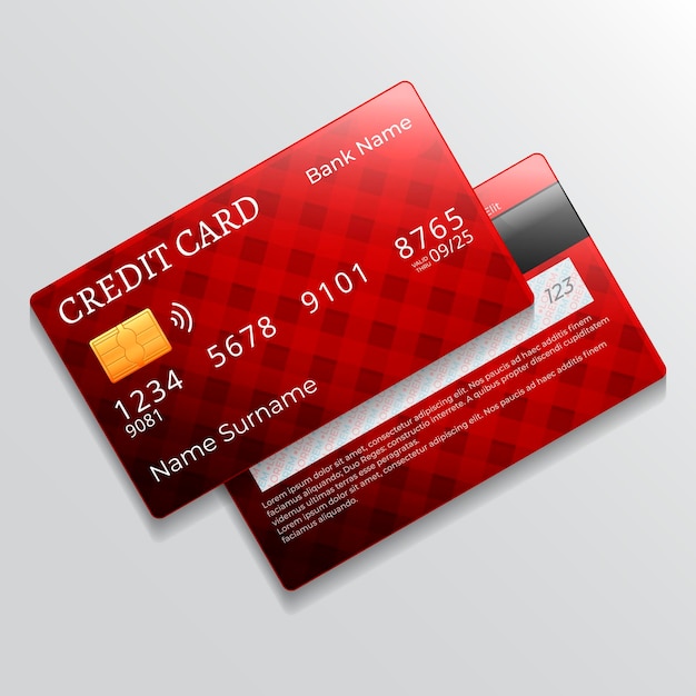Realistic credit card design