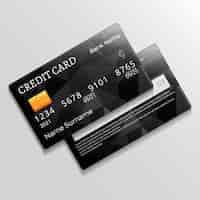 Free vector realistic credit card design