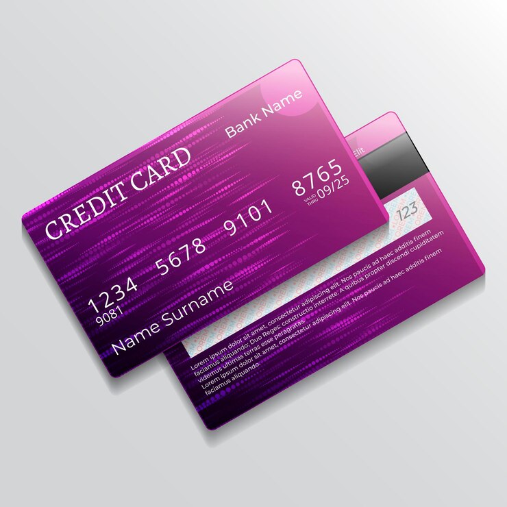 Free Vector realistic credit card design