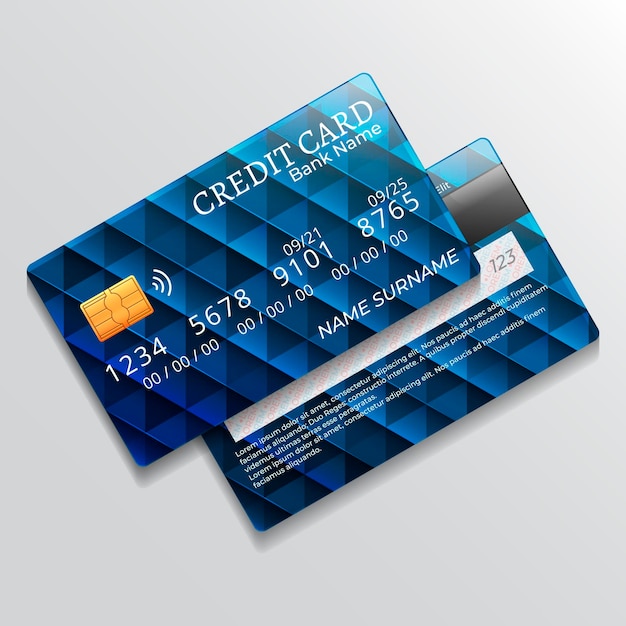 Design realistico della carta di credito