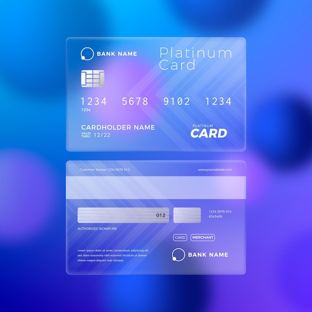 Free vector realistic credit card