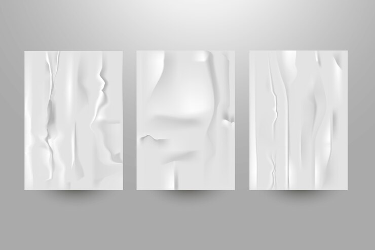 Free Vector realistic crumpled poster effect