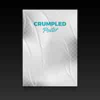 Free vector realistic crumpled poster effect