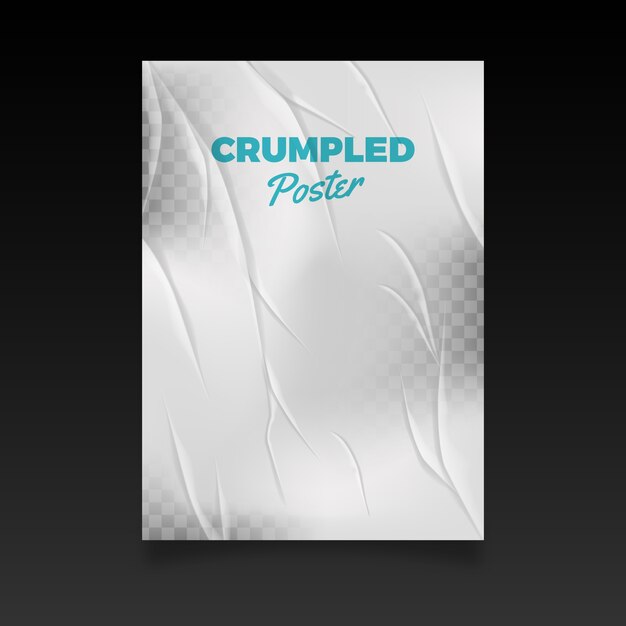 Realistic crumpled poster effect