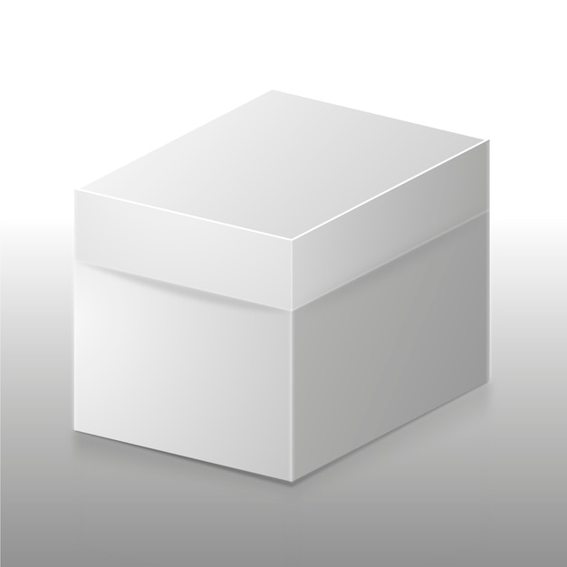 Realistic cube box mockup