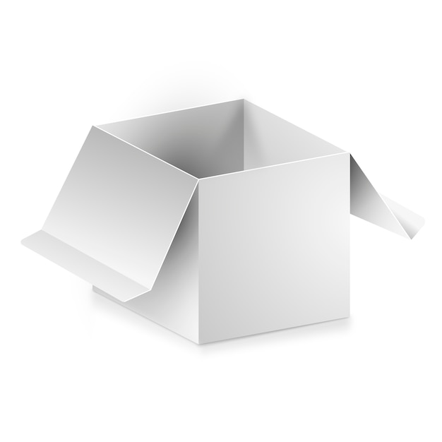 Realistic cube box mockup