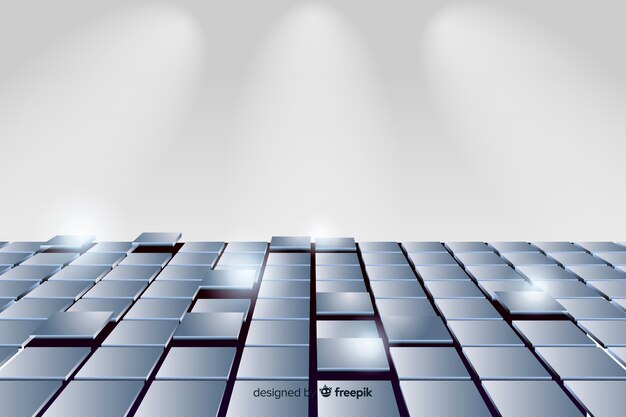 Realistic cubes floor background