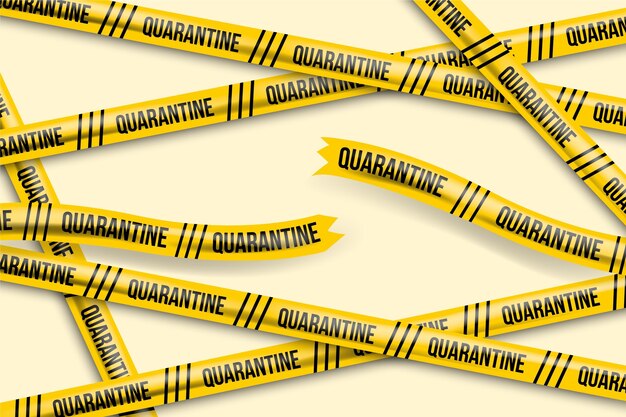 Realistic cut quarantine tape