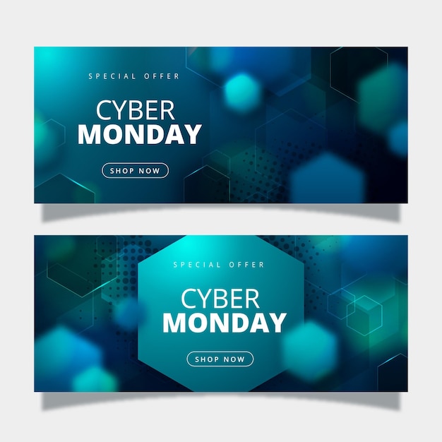 現実的なサイバーマンデーバナーテンプレート