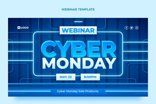 現実的なサイバーマンデーのウェビナーテンプレート