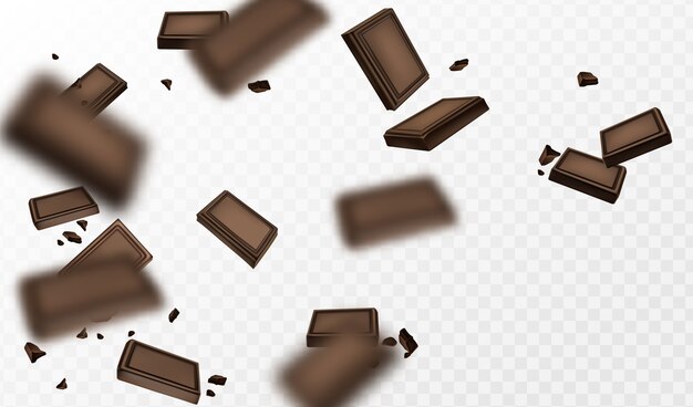 Реалистичный темный шоколад