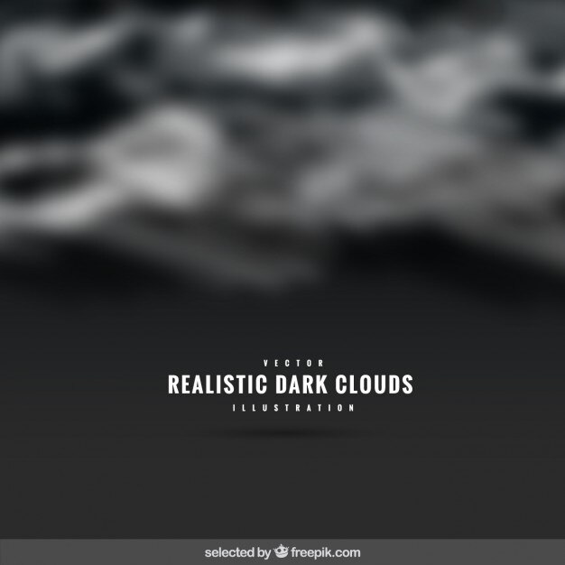 Free Vector realistic dark clouds background