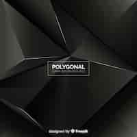 Free vector realistic dark polygonal background