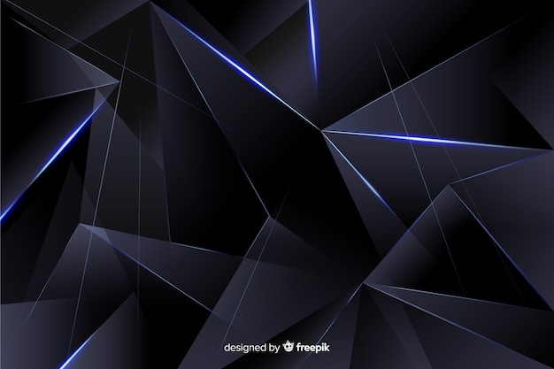 Realistic dark polygonal background