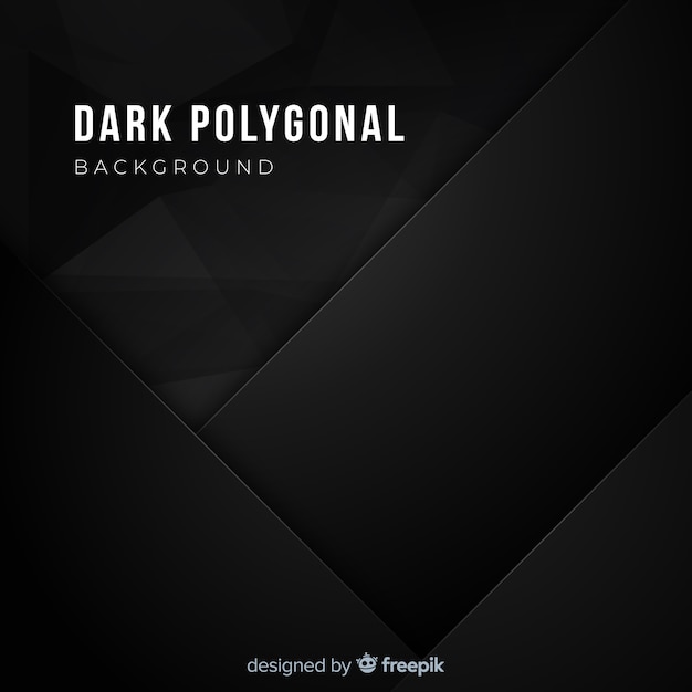 Free vector realistic dark polygonal background