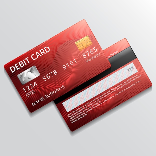 Realistic debit card mockup