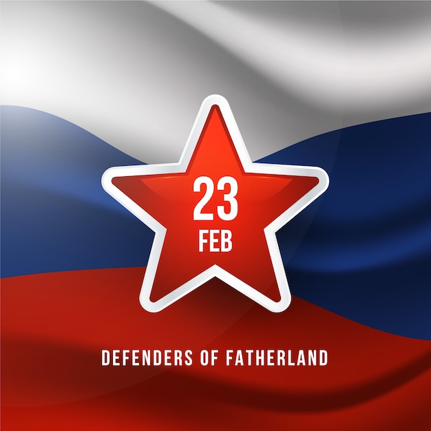 Free vector realistic defender of the fatherland day