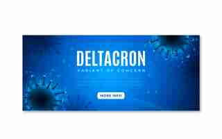 Free vector realistic deltacron banner