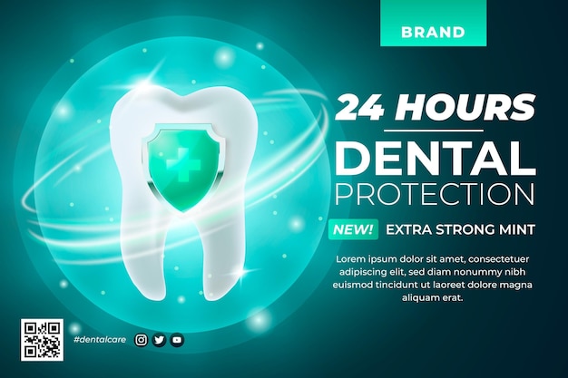 Realistic dental care promo