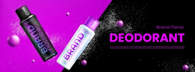 Realistic deo ad templates