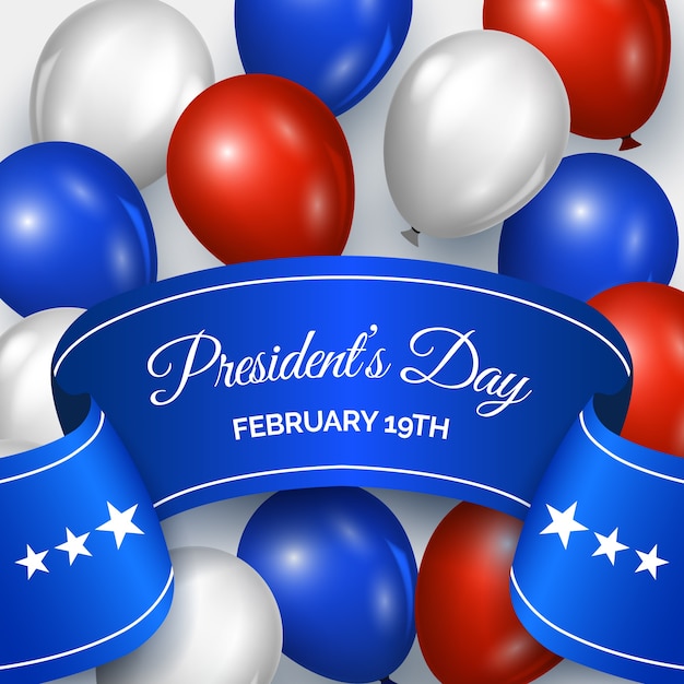 Realistic design balloons for president's day